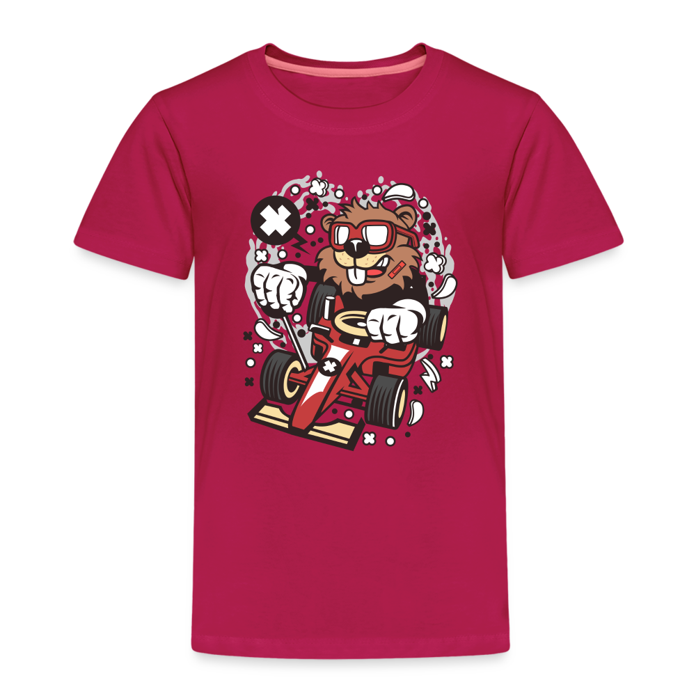 Maglietta Premium per bambini | Spreadshirt | Beaver Racer - Borgogna