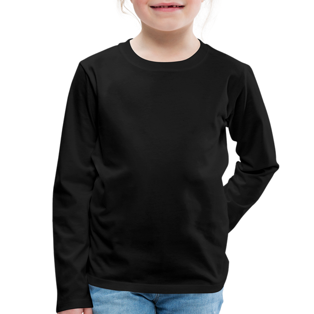 Maglietta Premium a manica lunga per bambini | Spreadshirt - nero