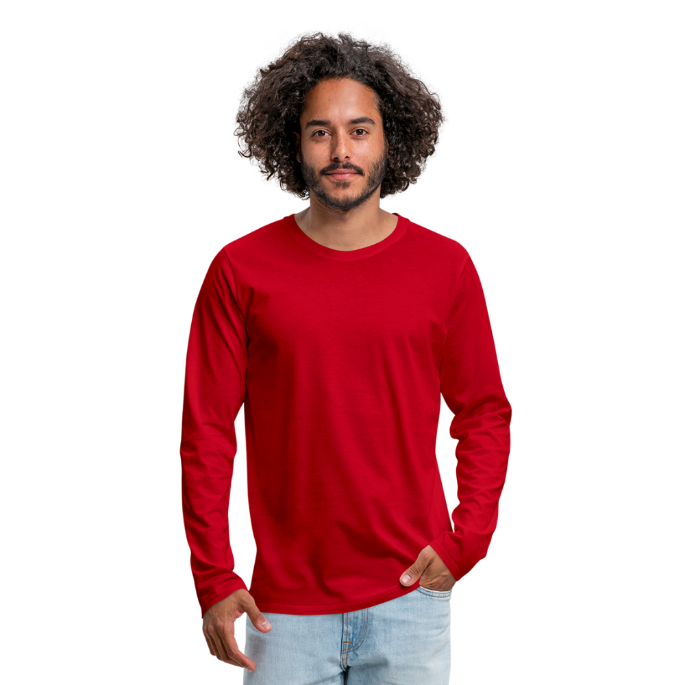 Maglietta Premium a manica lunga da uomo | Spreadshirt - rosso