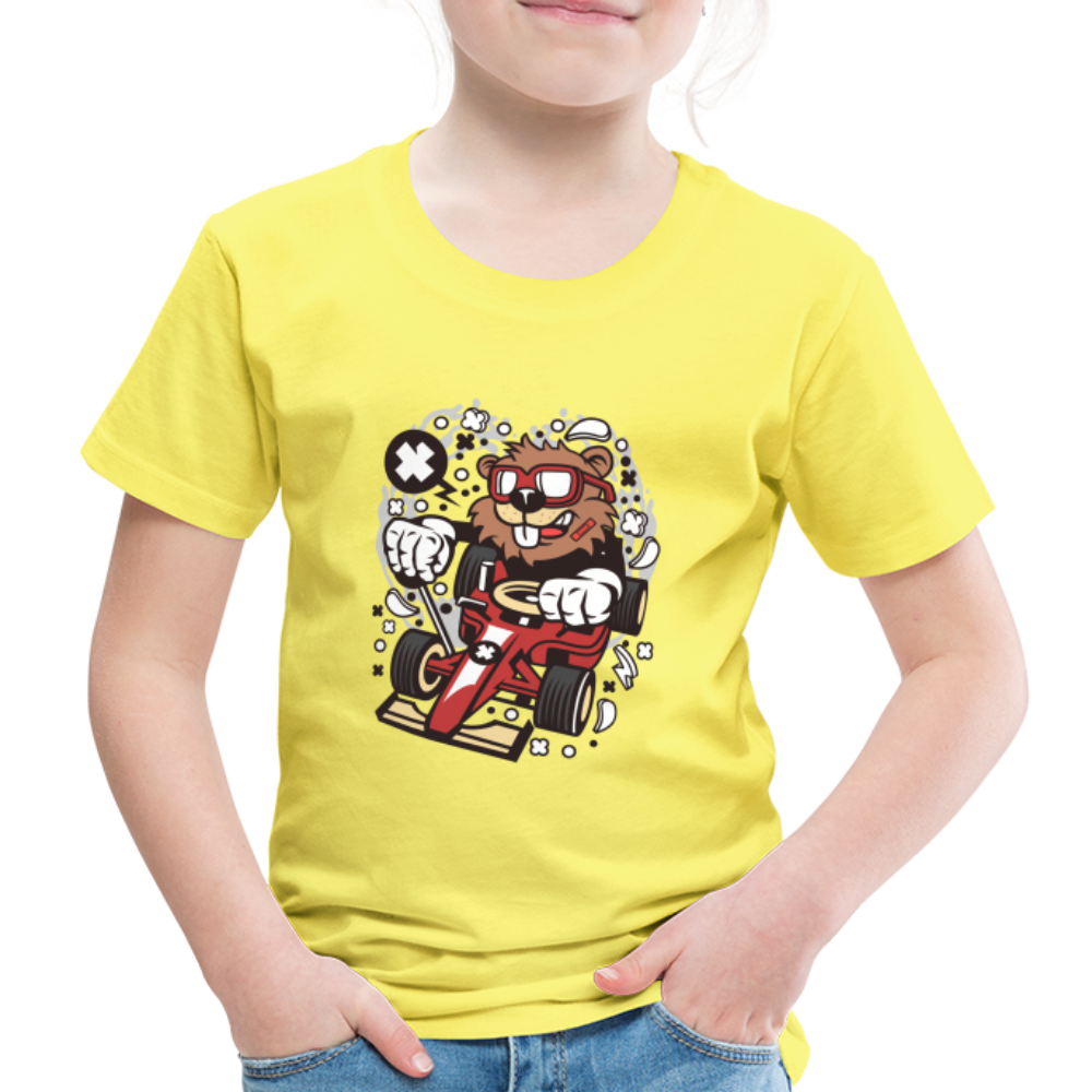 Maglietta Premium per bambini | Spreadshirt | Beaver Racer - giallo