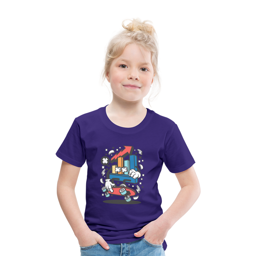 Maglietta Premium per bambini | Spreadshirt | Chart Skater - viola