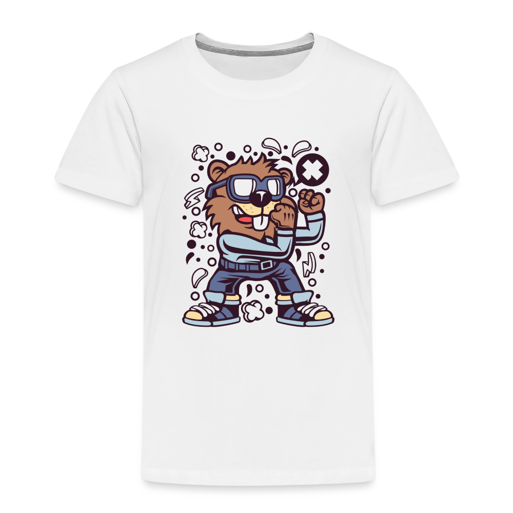 Maglietta Premium per bambini | Spreadshirt | Beaver Fighter - bianco