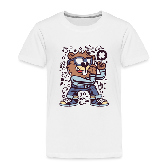 Maglietta Premium per bambini | Spreadshirt | Beaver Fighter - bianco