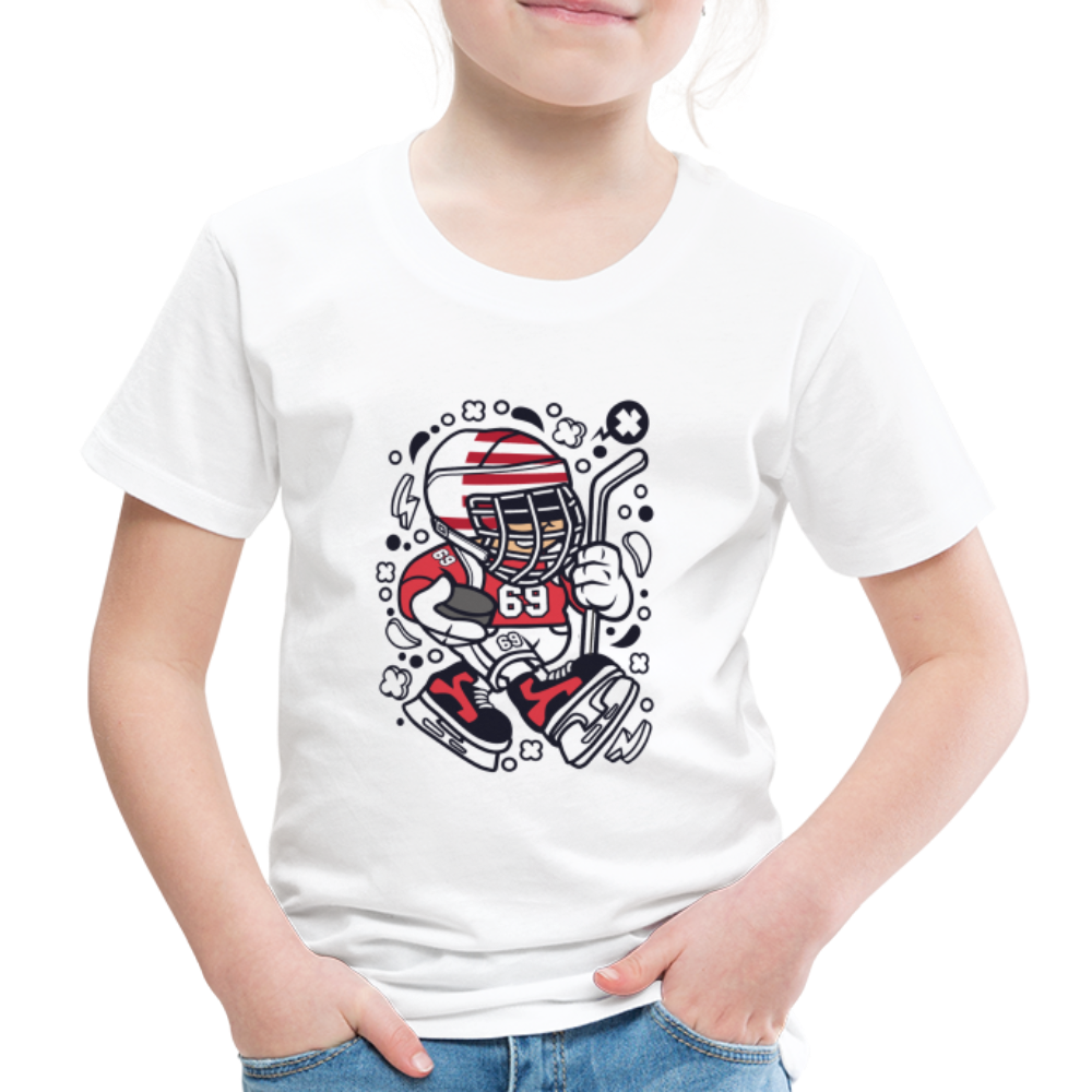 Maglietta Premium per bambini | Spreadshirt | American Hockey Kid - bianco