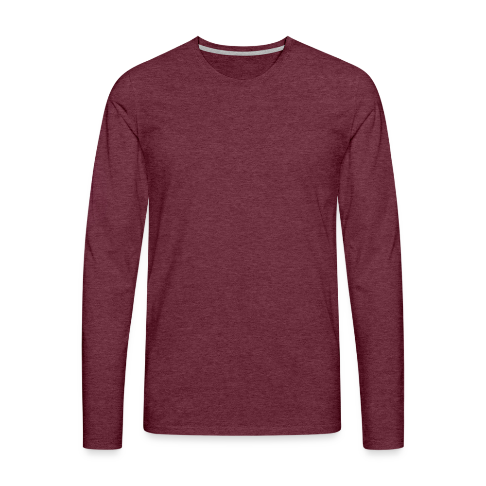 Maglietta Premium a manica lunga da uomo | Spreadshirt - rosso bordeaux melange