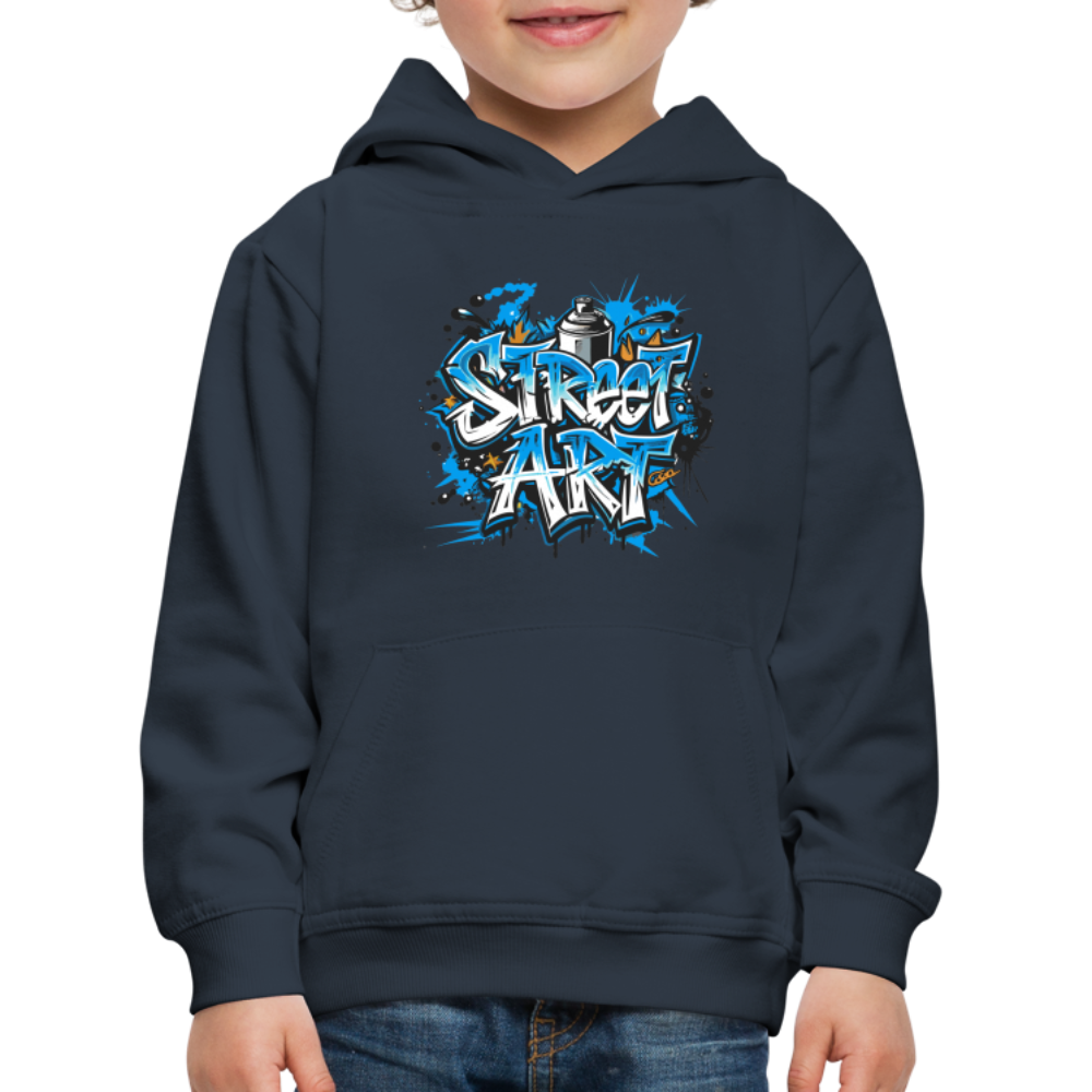 Felpa con cappuccio Premium per bambini | Spreadshirt | Street Art - navy