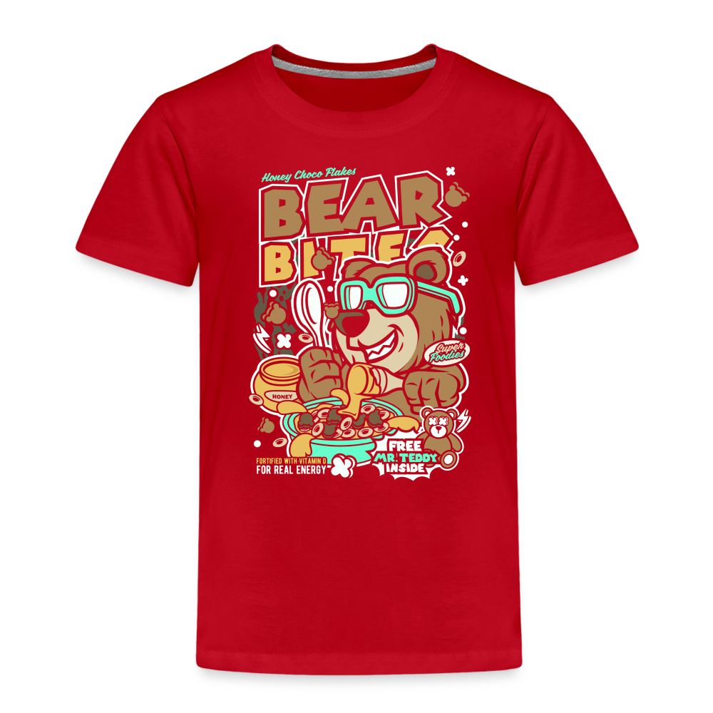 Maglietta Premium per bambini | Spreadshirt | Bear Bites - rosso