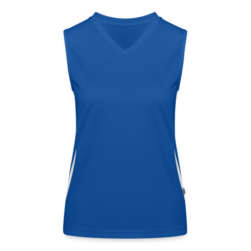 Top sportivo da donna in contrasto cromatico | James Nicholson - blu/bianco