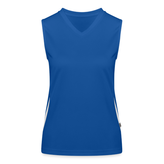 Top sportivo da donna in contrasto cromatico | James Nicholson - blu/bianco