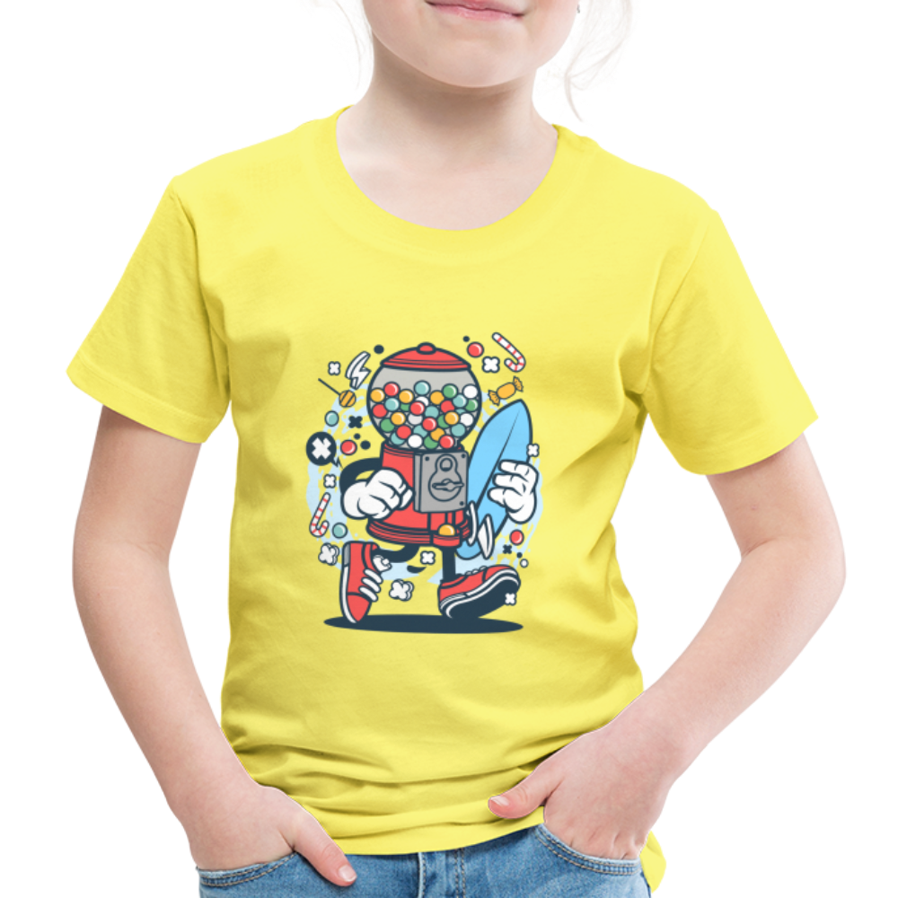 Maglietta Premium per bambini | Spreadshirt | Candy Machine Surfer - giallo