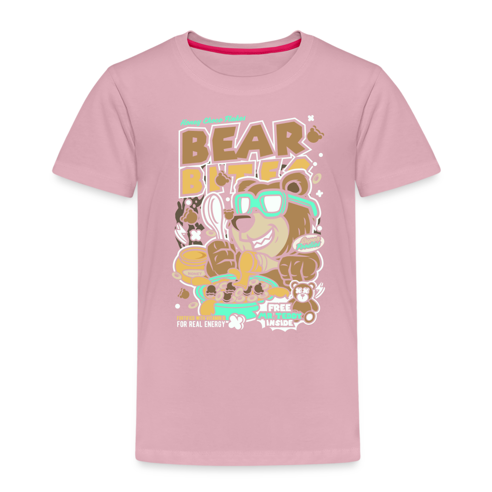 Maglietta Premium per bambini | Spreadshirt | Bear Bites - rosa chiaro