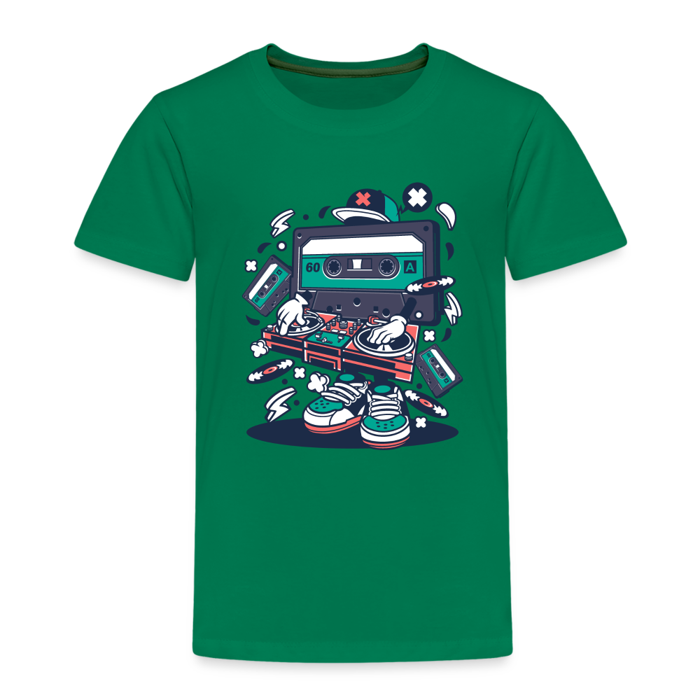 Maglietta Premium per bambini | Spreadshirt | Cassette Disk Jockey - verde kelly