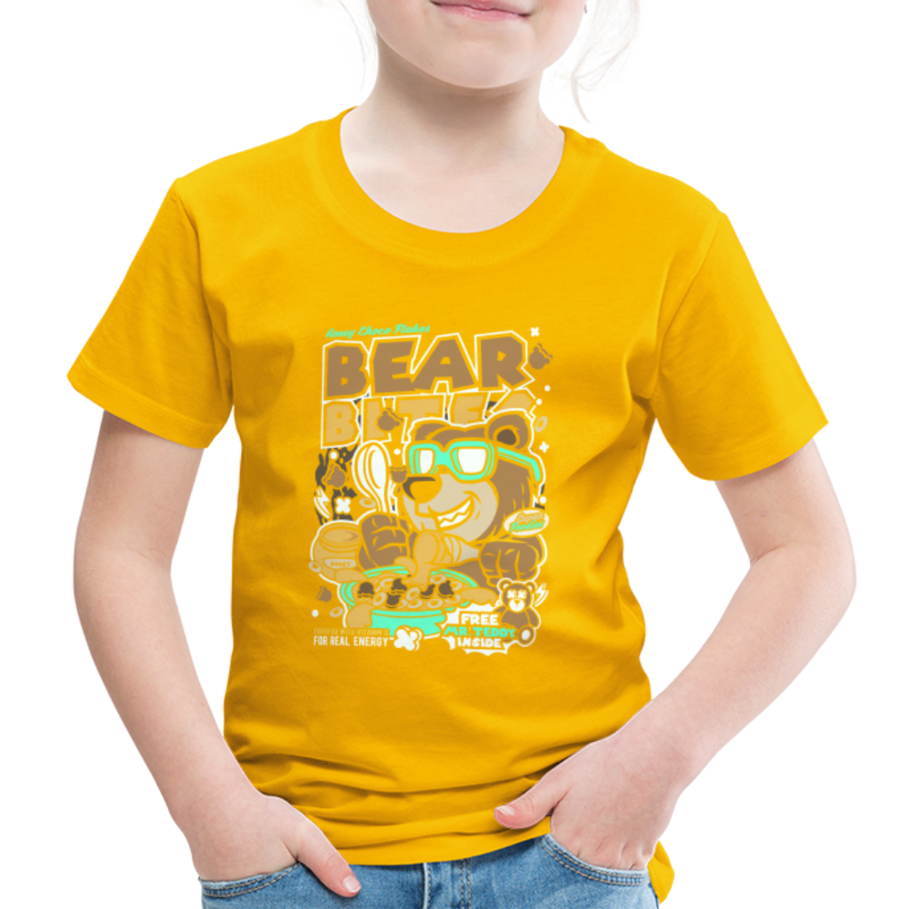 Maglietta Premium per bambini | Spreadshirt | Bear Bites - giallo sole