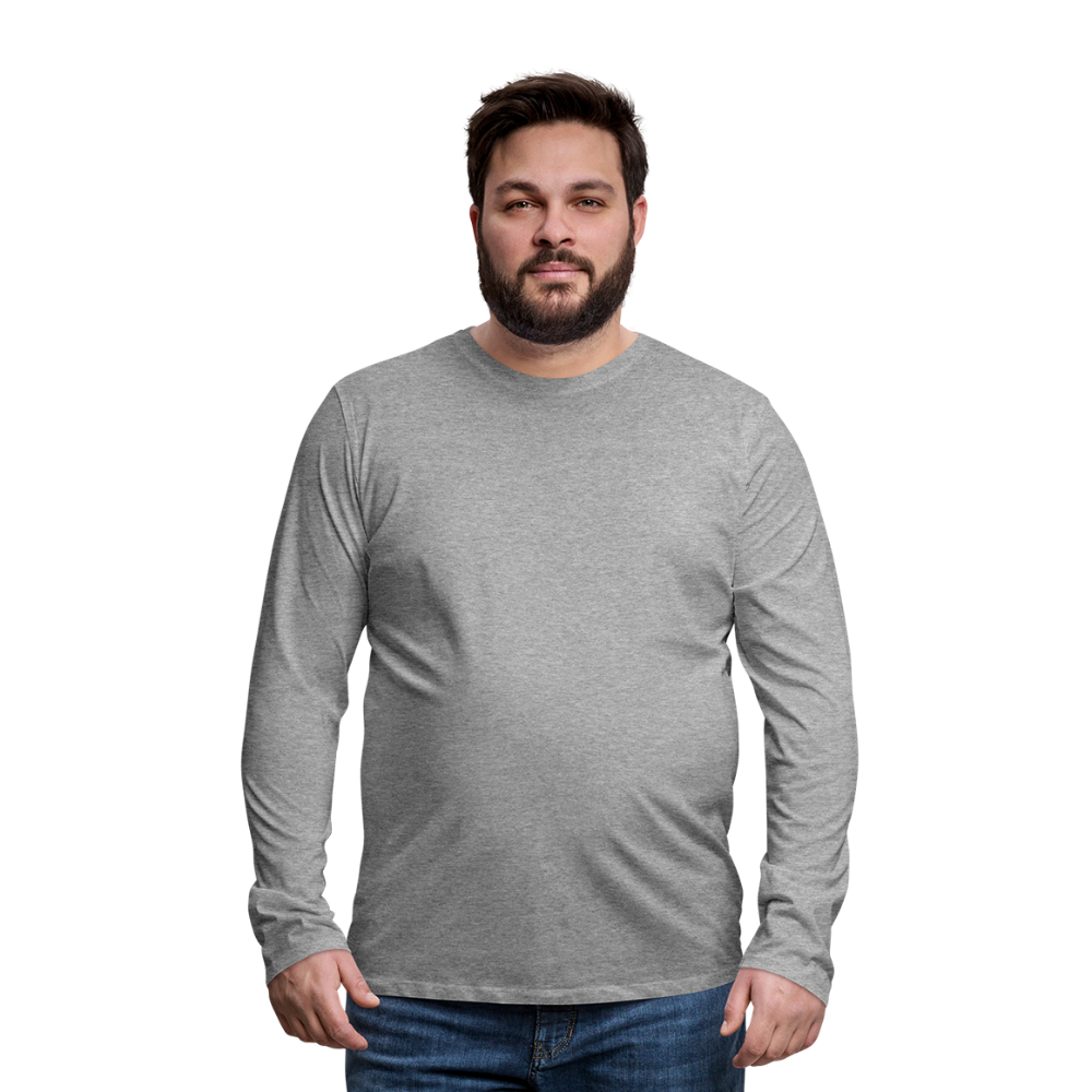 Maglietta Premium a manica lunga da uomo | Spreadshirt - grigio melange