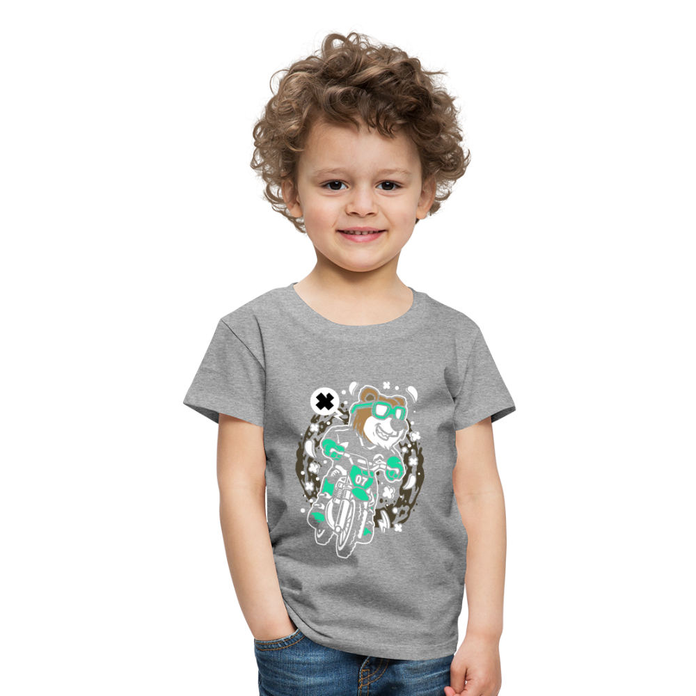 Maglietta Premium per bambini | Spreadshirt | Bear Motocross - grigio melange