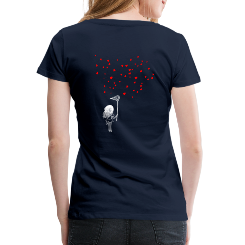 Maglietta Premium da donna | Spreadshirt | Collect Hearts - navy