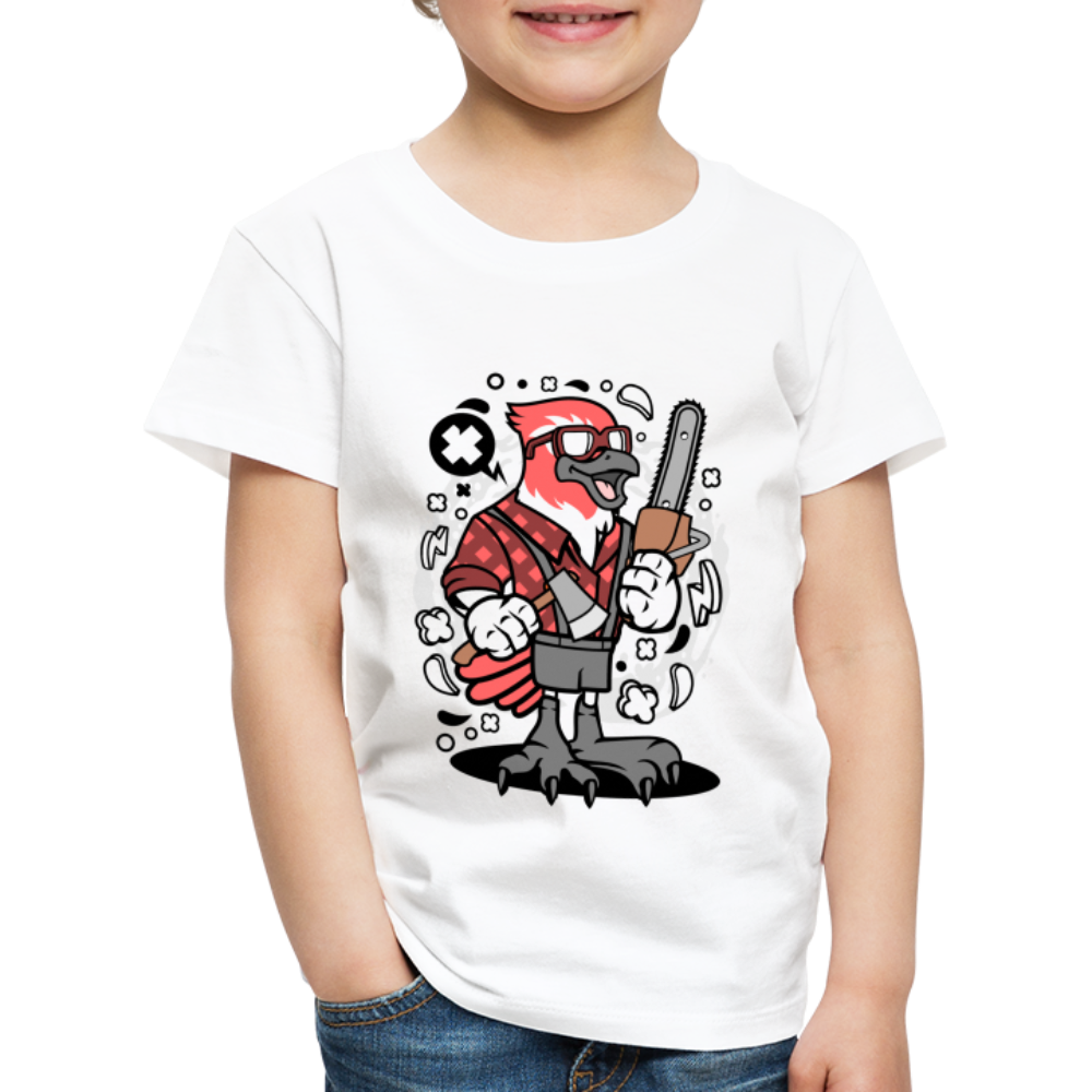 Maglietta Premium per bambini | Spreadshirt | Bird Lumberjack - bianco