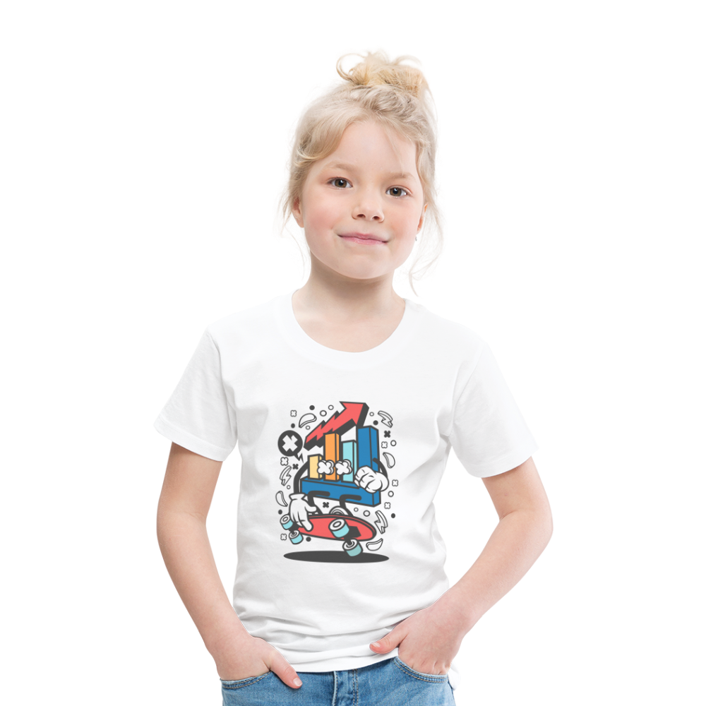 Maglietta Premium per bambini | Spreadshirt | Chart Skater - bianco