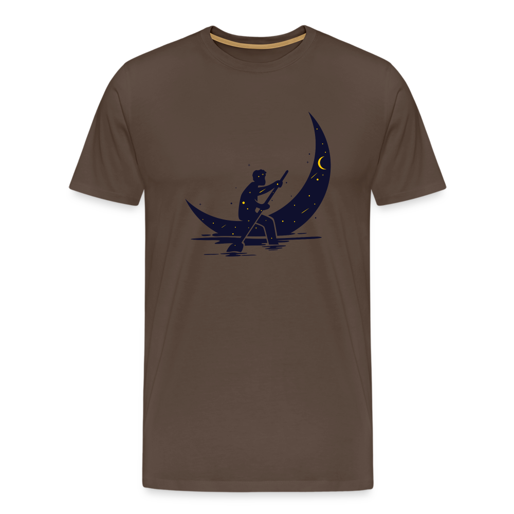 Maglietta Premium da uomo | Spreadshirt | Moon Boat - marrone nobile