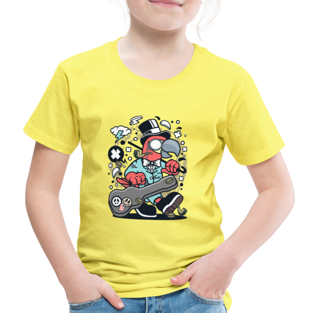 Maglietta Premium per bambini | Spreadshirt | Bird Guitarist - giallo