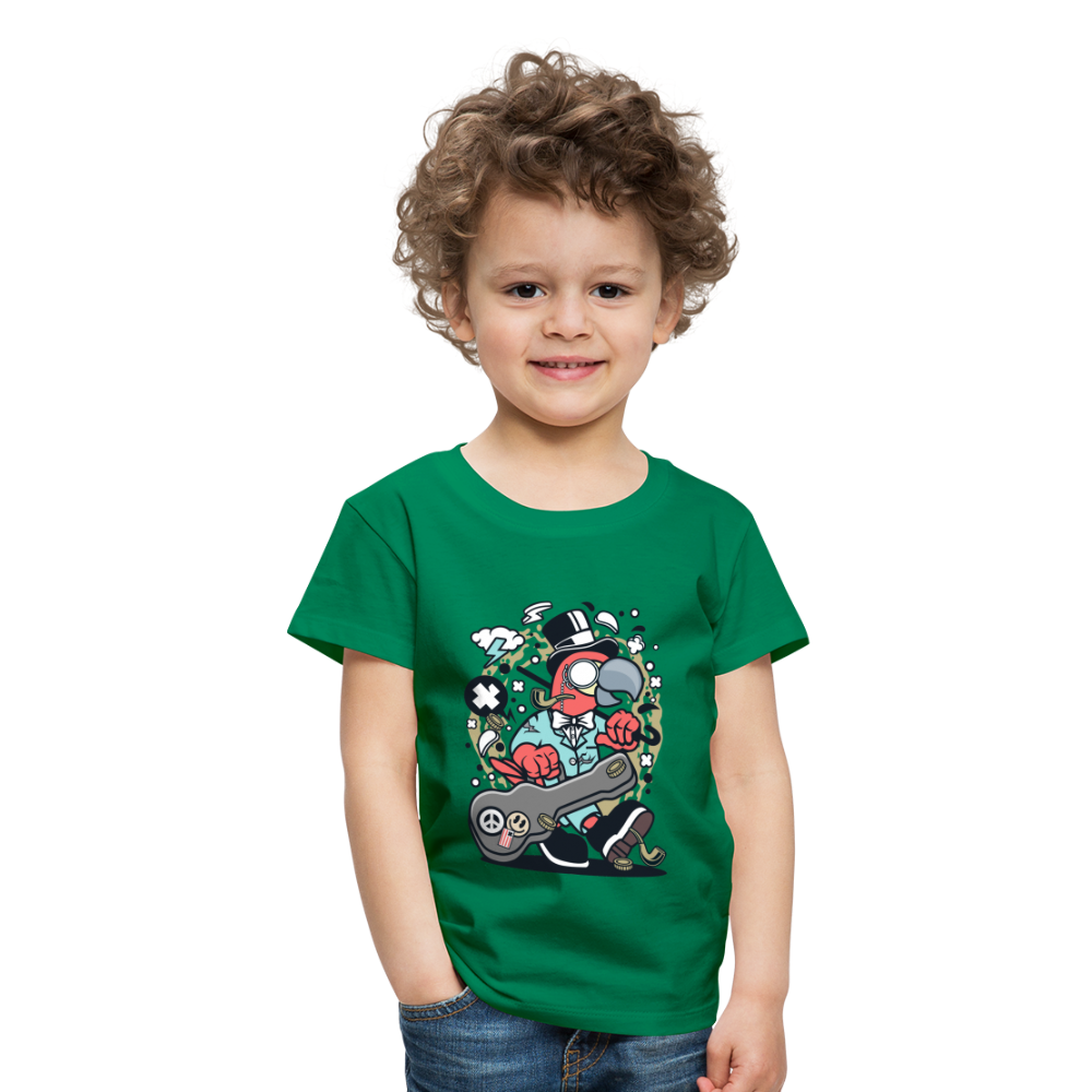 Maglietta Premium per bambini | Spreadshirt | Bird Guitarist - verde kelly