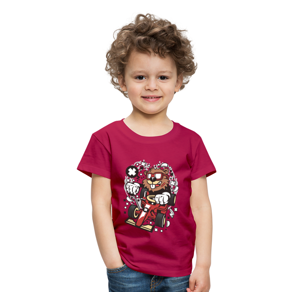 Maglietta Premium per bambini | Spreadshirt | Beaver Racer - Borgogna