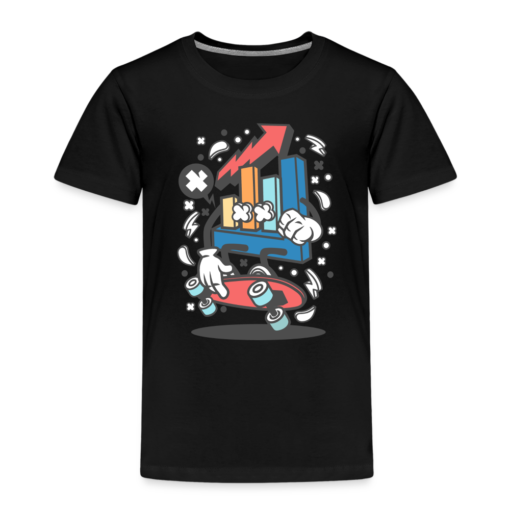 Maglietta Premium per bambini | Spreadshirt | Chart Skater - nero