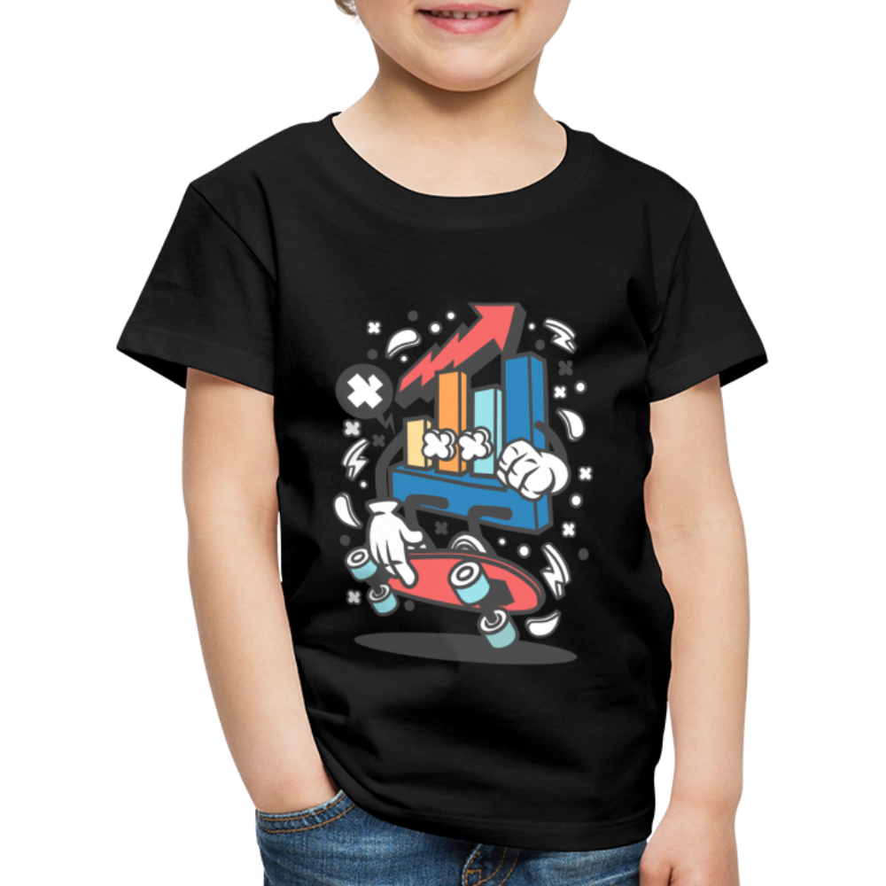 Maglietta Premium per bambini | Spreadshirt | Chart Skater - nero