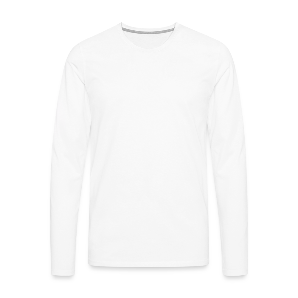 Maglietta Premium a manica lunga da uomo | Spreadshirt - bianco