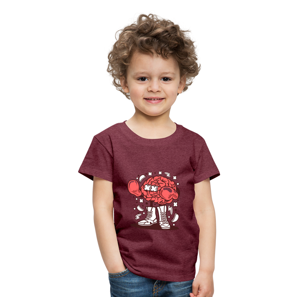 Maglietta Premium per bambini | Spreadshirt | Brain Boxer - rosso bordeaux melange