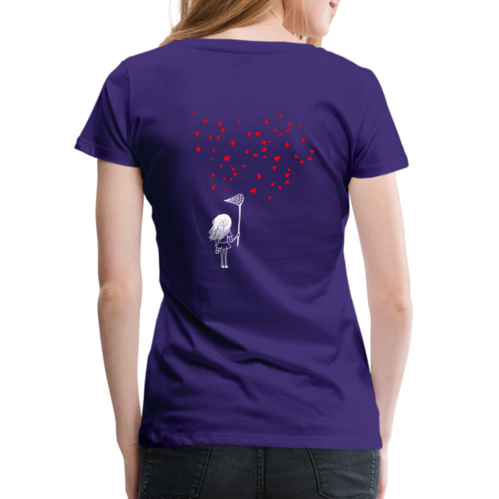 Maglietta Premium da donna | Spreadshirt | Collect Hearts - viola