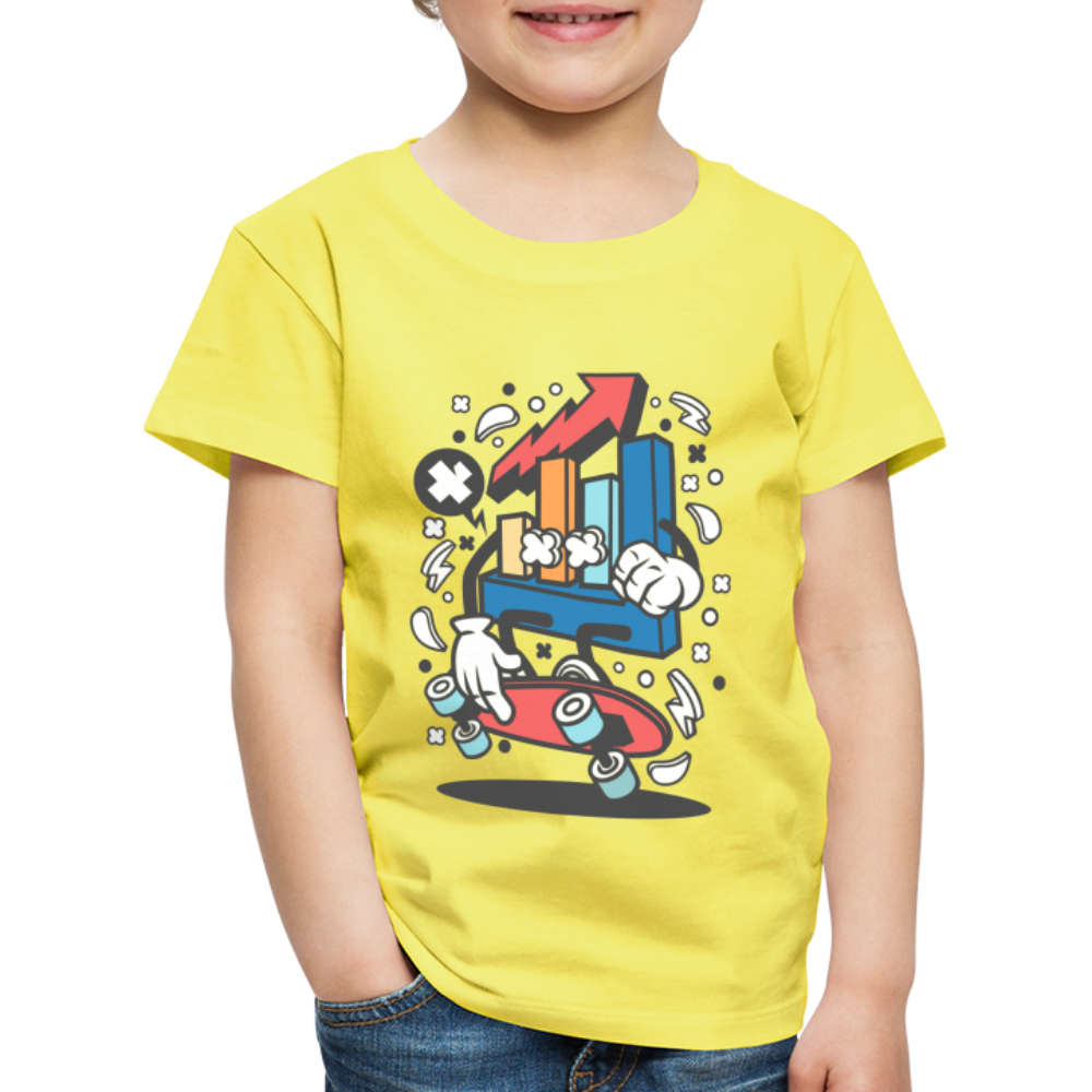 Maglietta Premium per bambini | Spreadshirt | Chart Skater - giallo