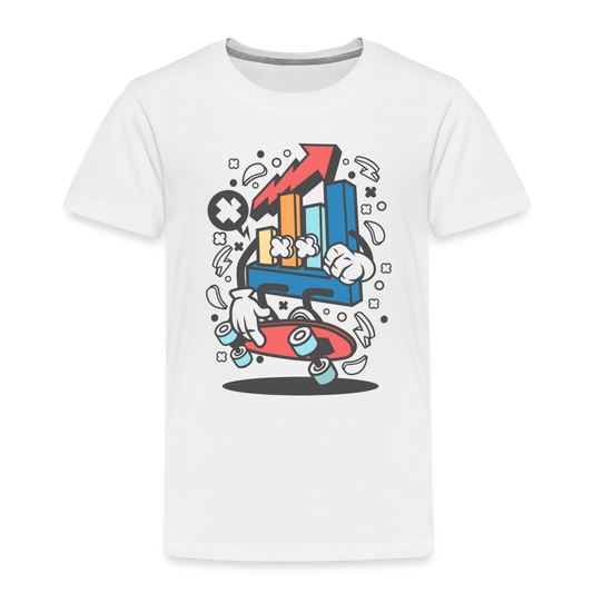 Maglietta Premium per bambini | Spreadshirt | Chart Skater - bianco