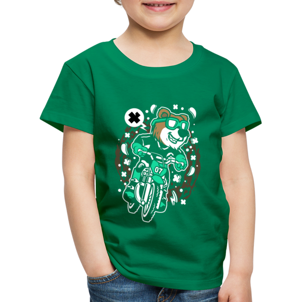 Maglietta Premium per bambini | Spreadshirt | Bear Motocross - verde kelly