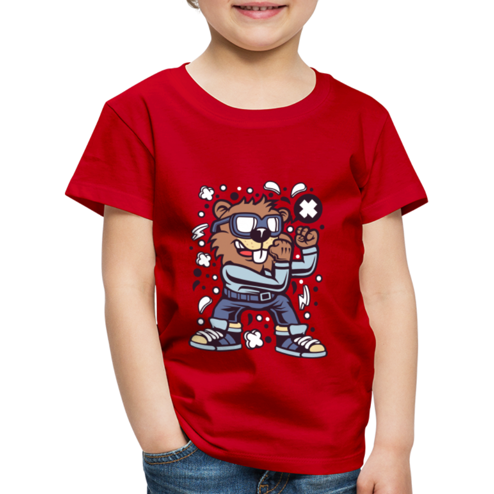 Maglietta Premium per bambini | Spreadshirt | Beaver Fighter - rosso