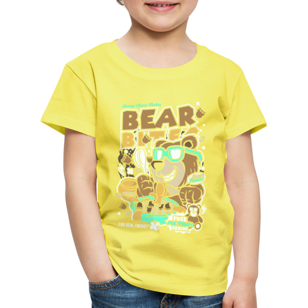 Maglietta Premium per bambini | Spreadshirt | Bear Bites - giallo