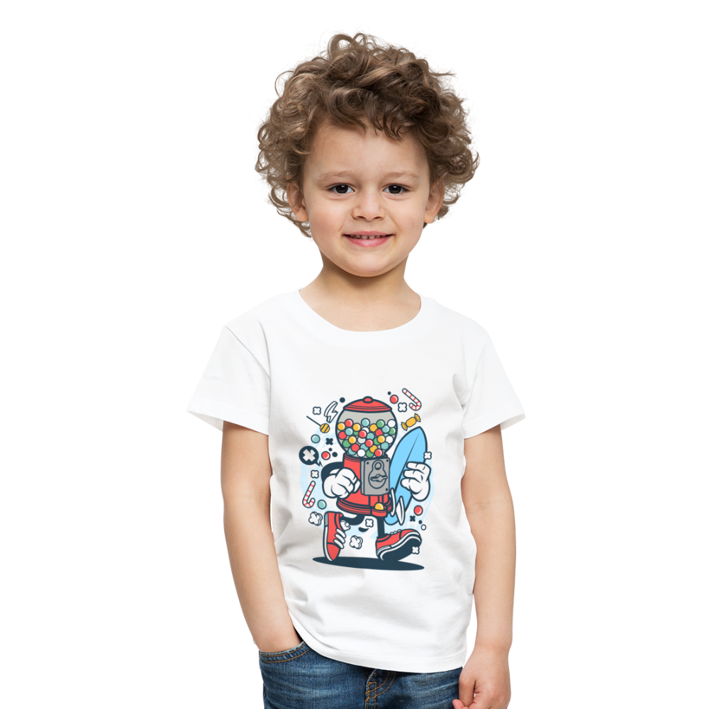 Maglietta Premium per bambini | Spreadshirt | Candy Machine Surfer - bianco