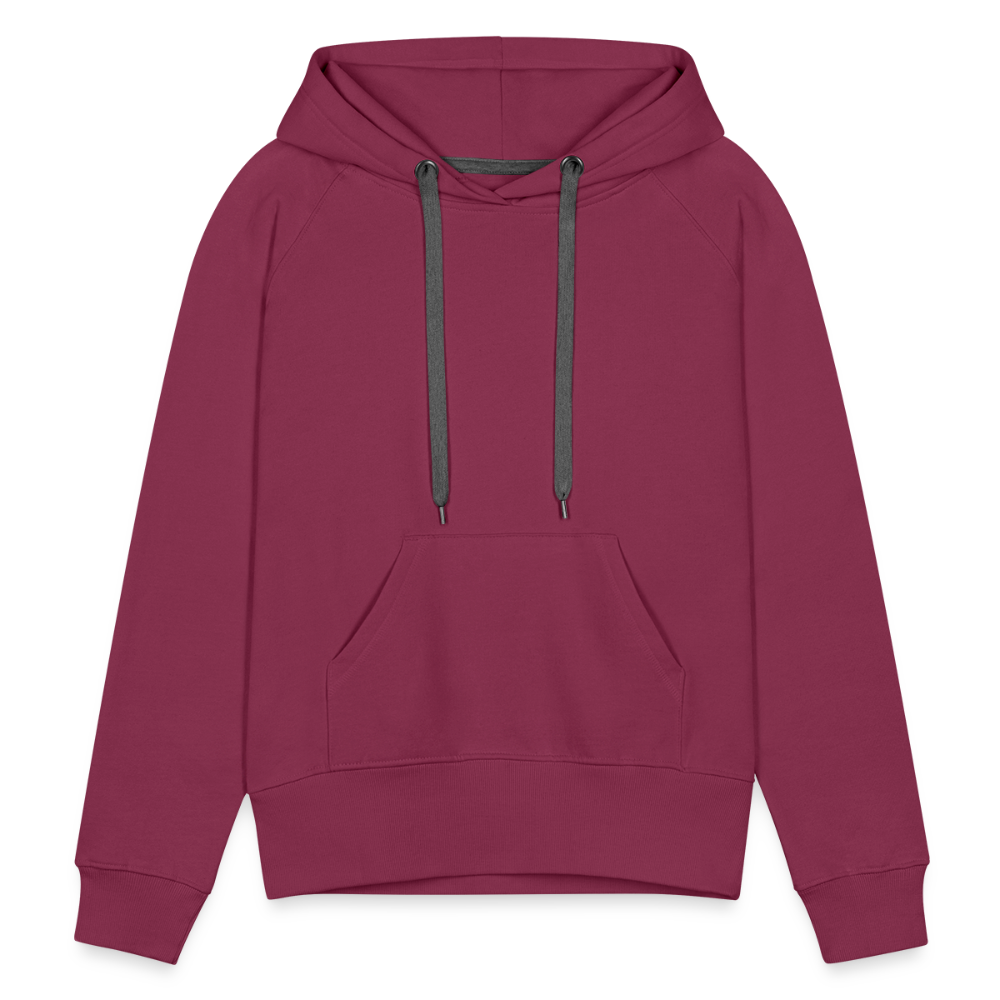 Felpa con cappuccio premium da donna | Personalizzabile - rosso bordeaux