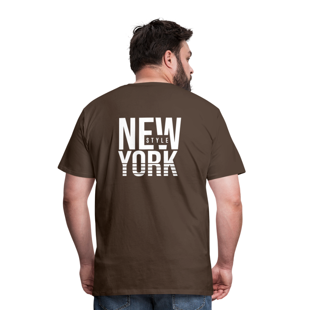 Maglietta Premium da uomo | Spreadshirt | New York Style - marrone nobile