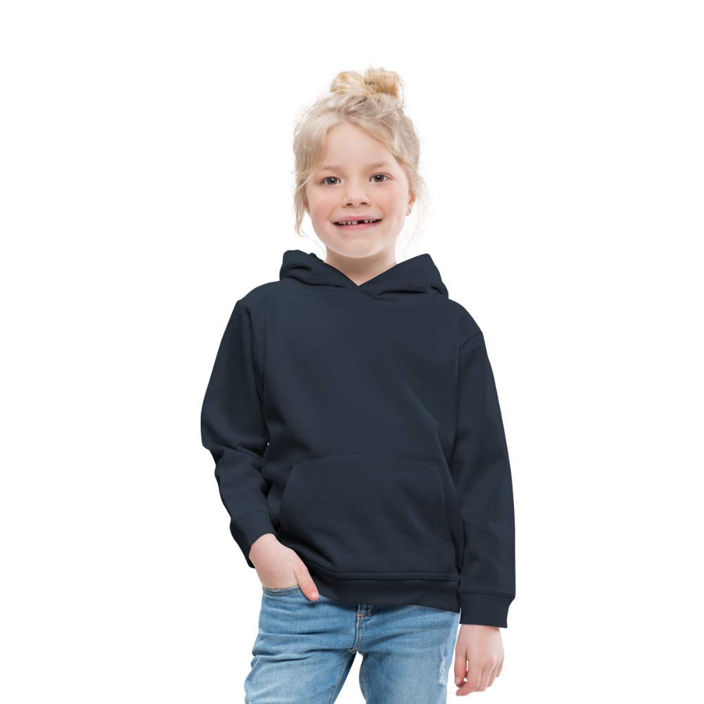 Felpa con cappuccio Premium per bambini | Personalizzabile - navy