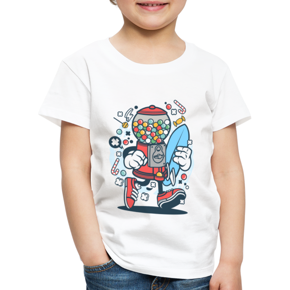 Maglietta Premium per bambini | Spreadshirt | Candy Machine Surfer - bianco