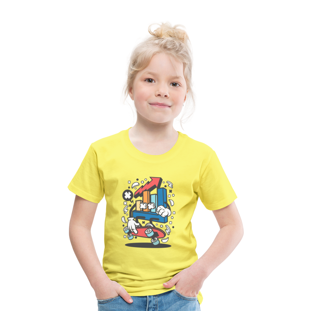 Maglietta Premium per bambini | Spreadshirt | Chart Skater - giallo