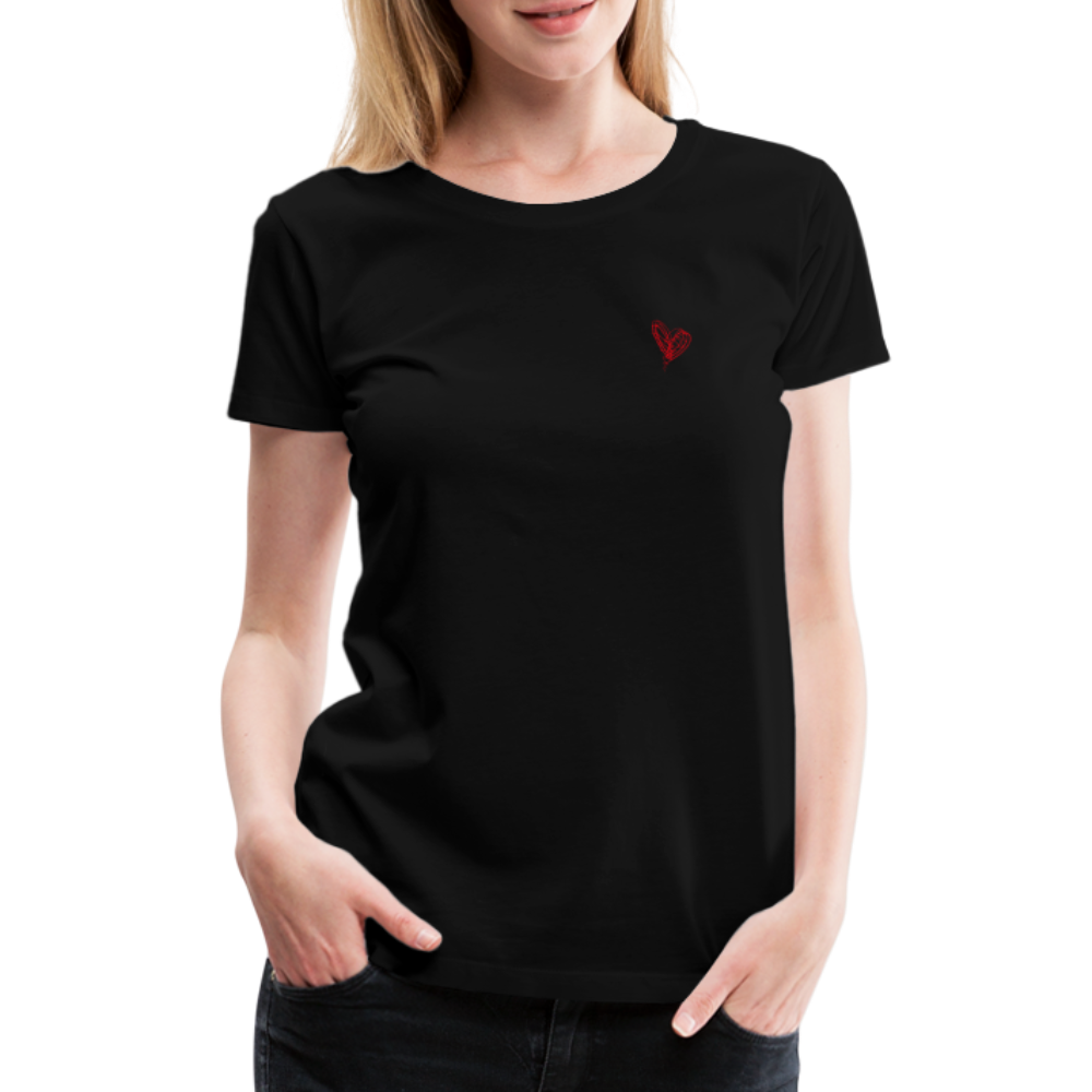 Maglietta Premium da donna | Spreadshirt | Collect Hearts - nero