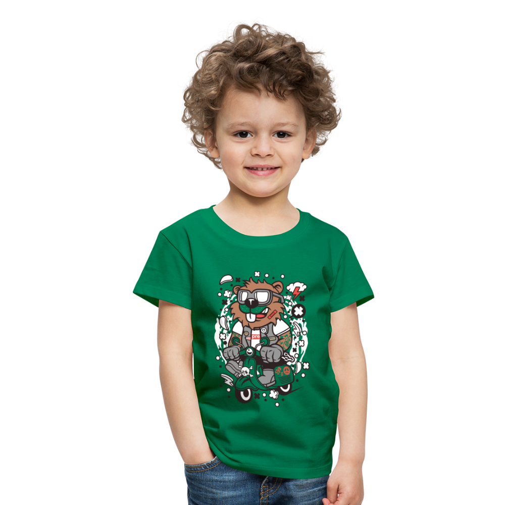 Maglietta Premium per bambini | Spreadshirt | Beaver Scooterist - verde kelly