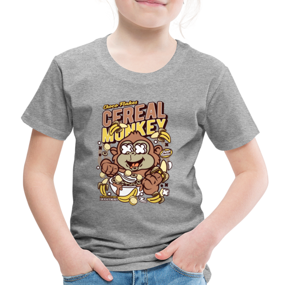 Maglietta Premium per bambini | Spreadshirt | Cereal Monkey - grigio melange