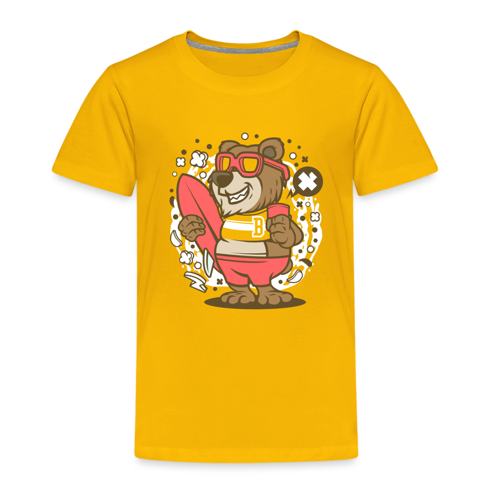 Maglietta Premium per bambini | Spreadshirt | Bear Surfing - giallo sole