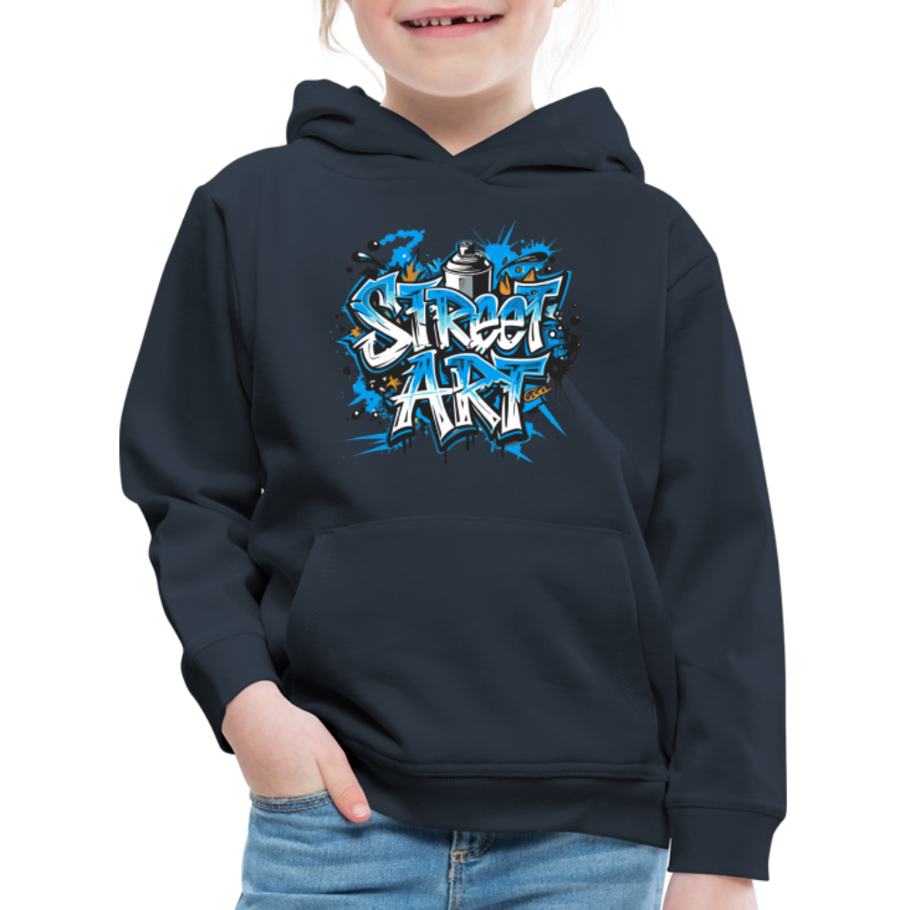 Felpa con cappuccio Premium per bambini | Spreadshirt | Street Art - navy