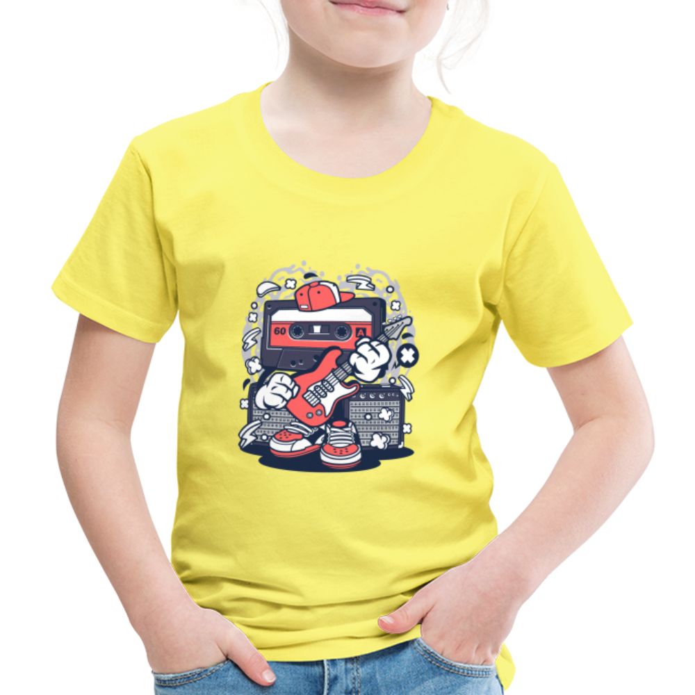 Maglietta Premium per bambini | Spreadshirt | Cassette Rockstar - giallo