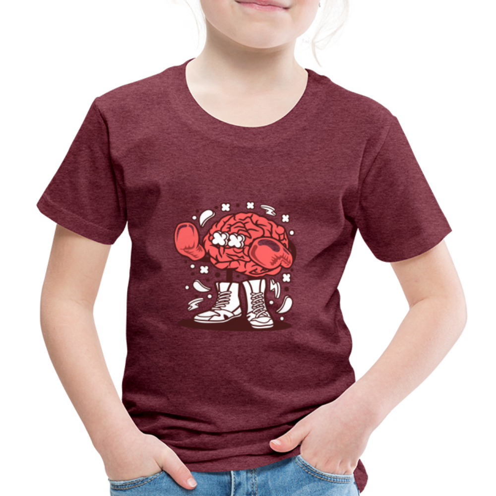 Maglietta Premium per bambini | Spreadshirt | Brain Boxer - rosso bordeaux melange