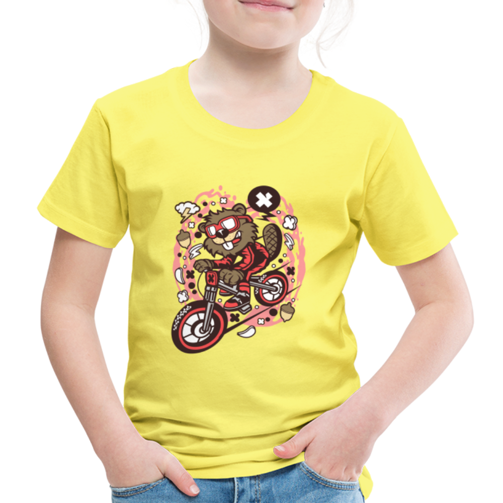 Maglietta Premium per bambini | Spreadshirt | Beaver Downhill - giallo